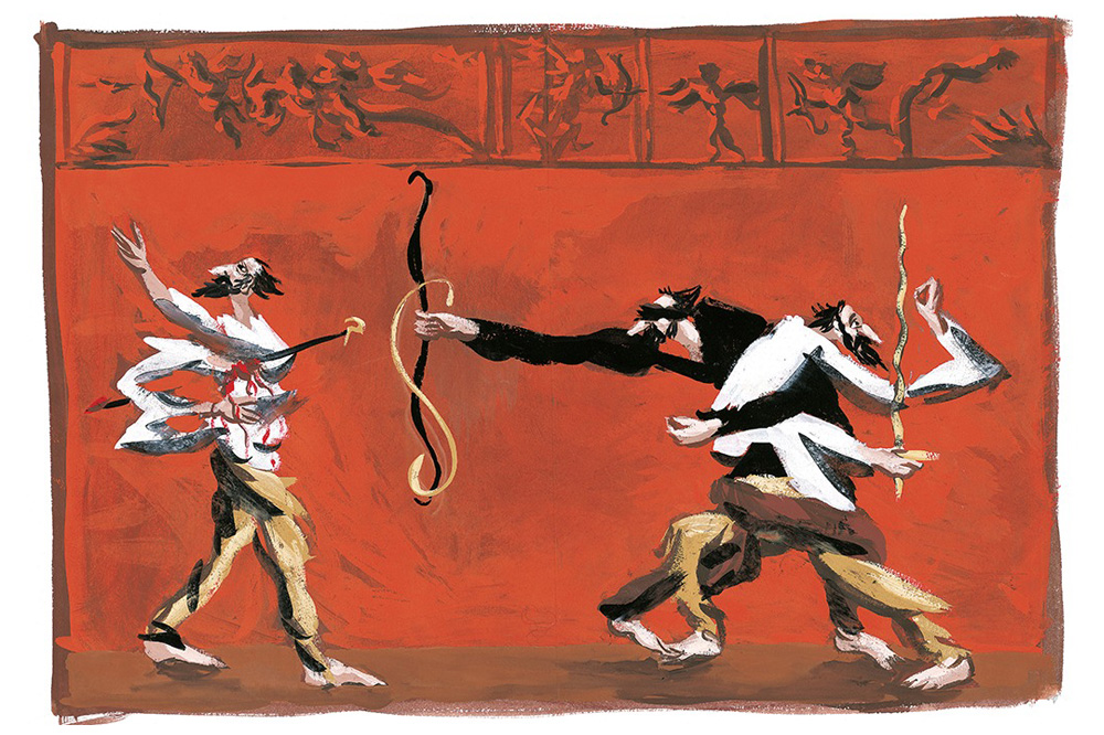 "Don Quichotte" de Cervantès illustré par Gérard Garouste chez Diane de Selliers Editeur